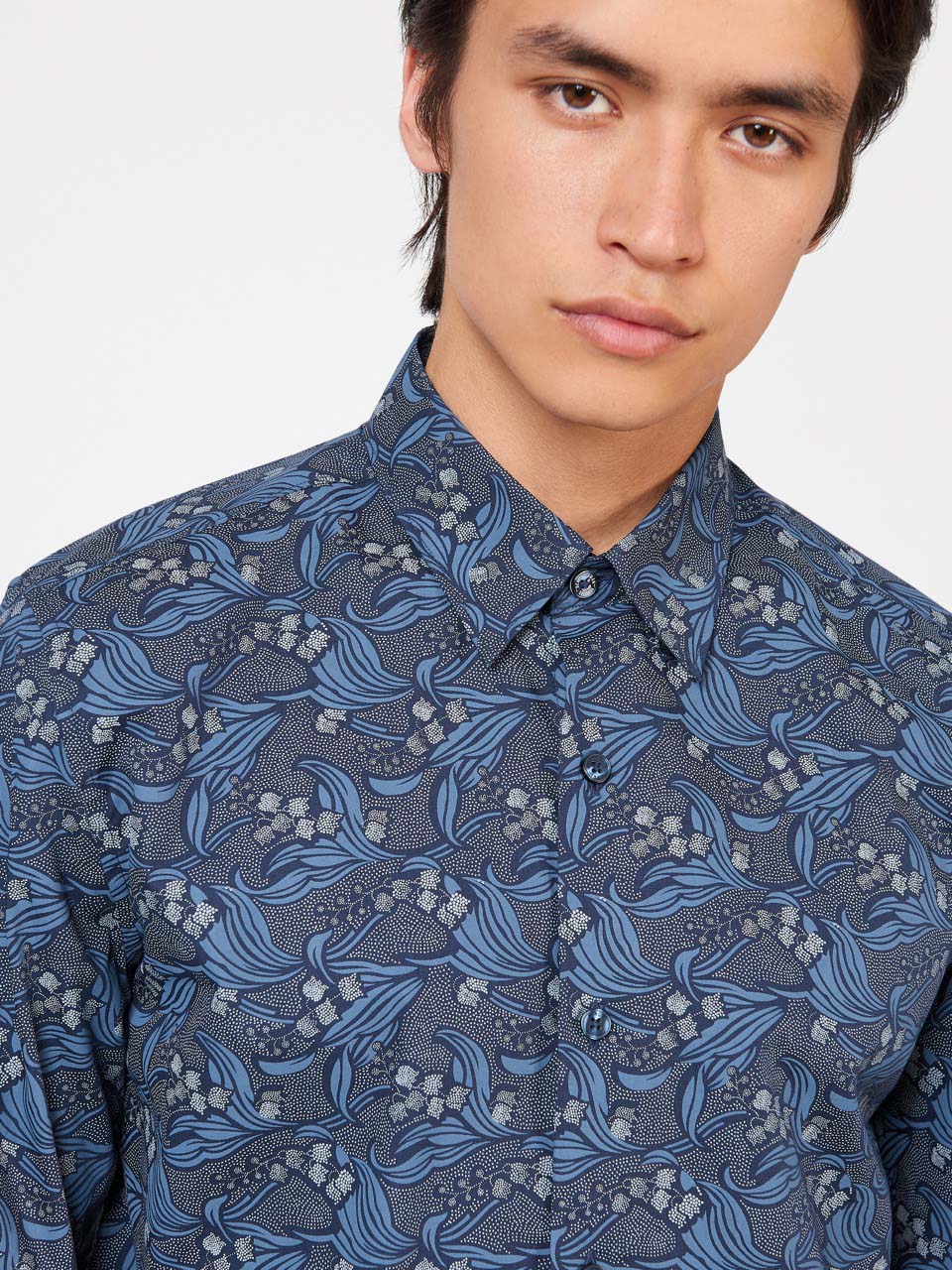 Chemises Ben Sherman Art Nouveau Floral Bleu Marine | VIM-80634937